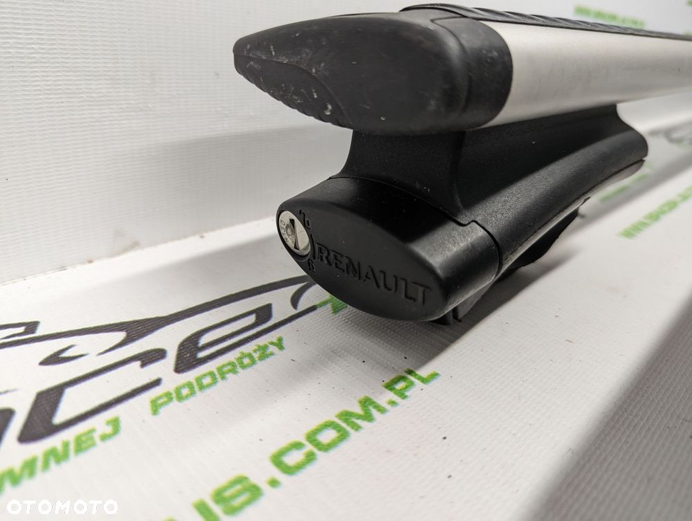 Bagażnik dachowy bazowy na otwarte relingi Thule 775 wingbar 127cm z napisem Renault. - 2