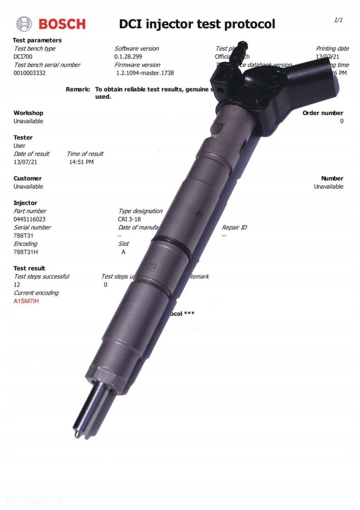 WTRYSKI WTRYSKIWACZ AUDI 0445116023 059130277BE
