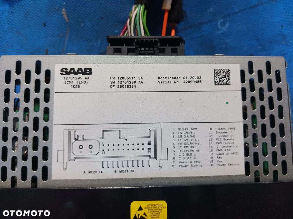 Saab 9-3 Ver2 2005 Panel Radioodtwarzacz CD/DVD/GPS 12761295AA - 2
