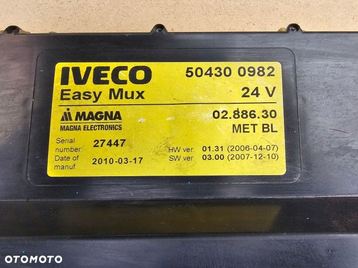 STEROWNIK MODUŁ KASETA KOMPUTER ŚWIATEŁ EASY MUX 504300982 IVECO EUROCARGO - 3