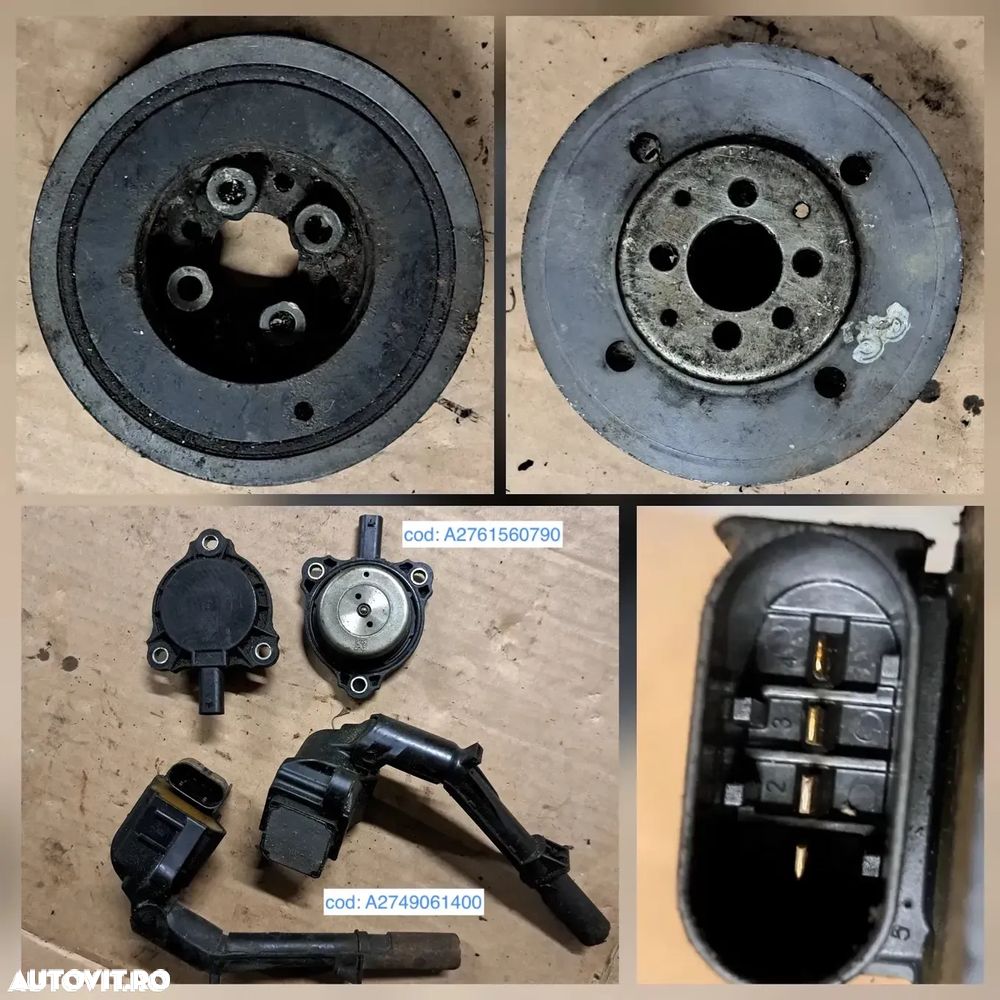 Anexe motor mercedes 274 benzina W212 pompa de apa galerie admisie alternator electromotor rampa injectoare pompa inalta presiune compresor instalatie electrica motor - 7