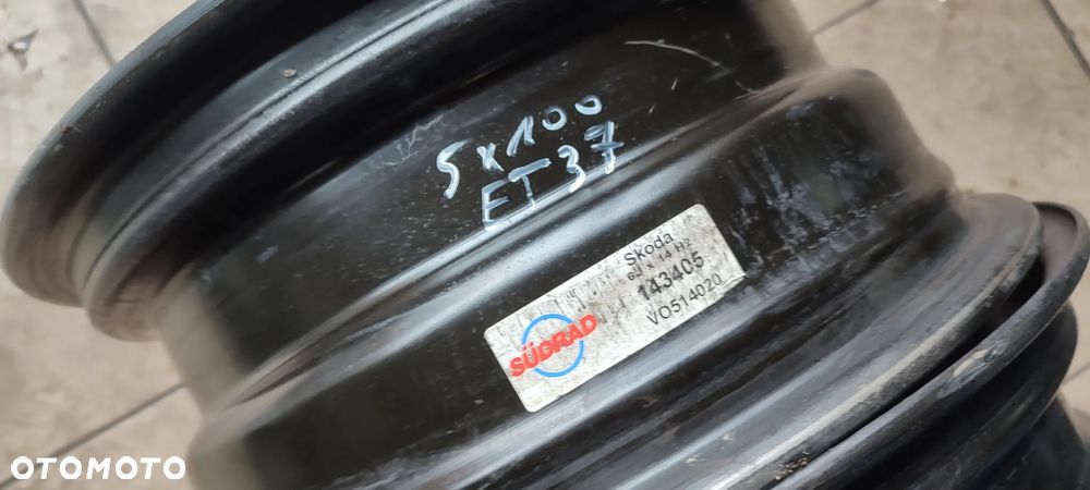 FELGI STALOWE 5x100 6Jx14 CALI ET37 FABIA POLO IBIZA 4 SZTUKI KOMPLET - 9