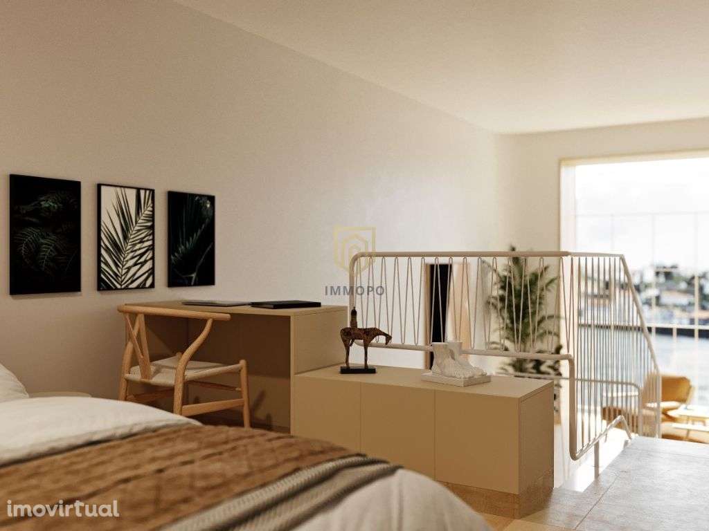 T1 com Mezanine com vistas para o rio em Vila Nova de Gaia - Grande imagem: 4/19