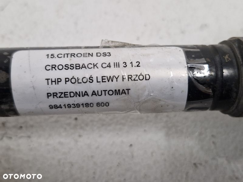 CITROEN DS3 CROSSBACK C4 III 3 1.2 THP PÓŁOŚ LEWY PRZÓD PRZEDNIA AUTOMAT 9841939180 - 5