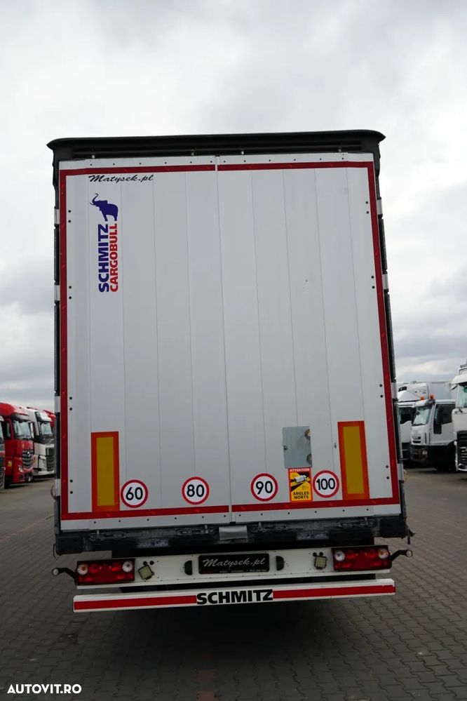 Schmitz Cargobull CORTINĂ / MEGA / PLATĂ JOSĂ / CAMION DIN OȚEL - 9 M / ACOPERIȘ CULISANT / AXĂ CULISANTĂ - 12