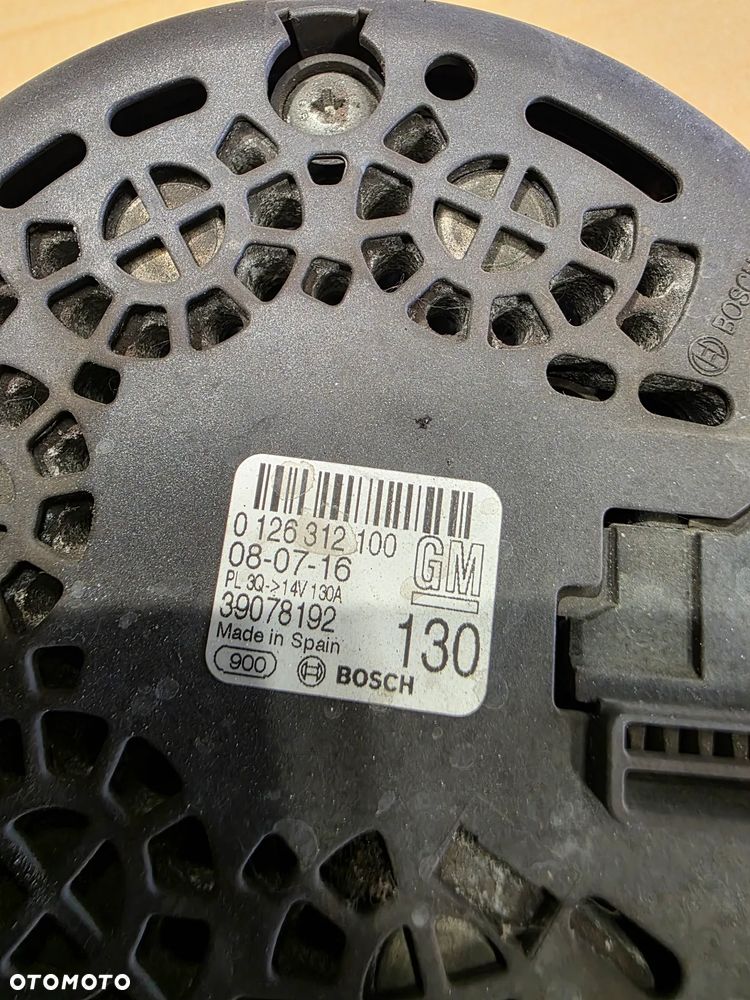 OPEL ASTRA K CORSA E ADAM 1.0 TURBO ALTERNATOR 0126312100 - 2