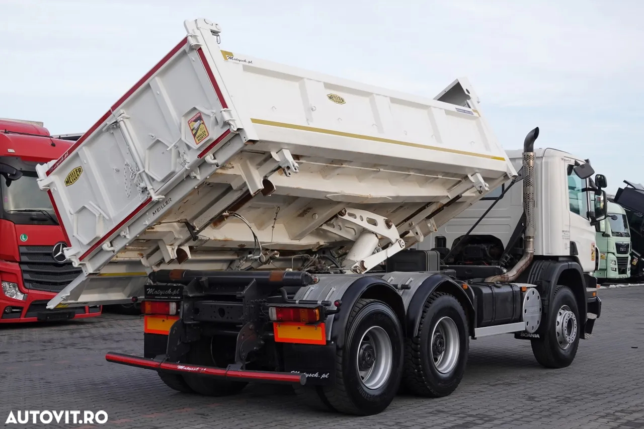 Scania P 340 / 6x4 / BASCULANTE / HYDROBURTA / BORDMATIC / MEILLER KIPER / MANUAL / 2010 - 7