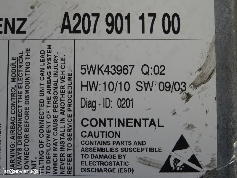 Centralina De Airbags Mercedes-Benz C-Class (W204)  A2079011700 / 5Wk4 - 2