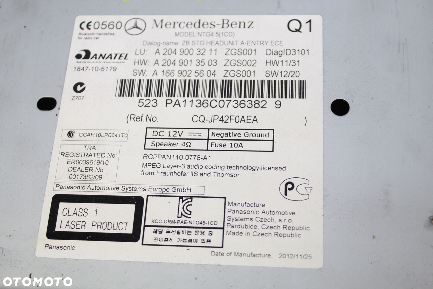 MERCEDES W204 07-14 RADIO FABRYCZNE NAWIGACJA - 2