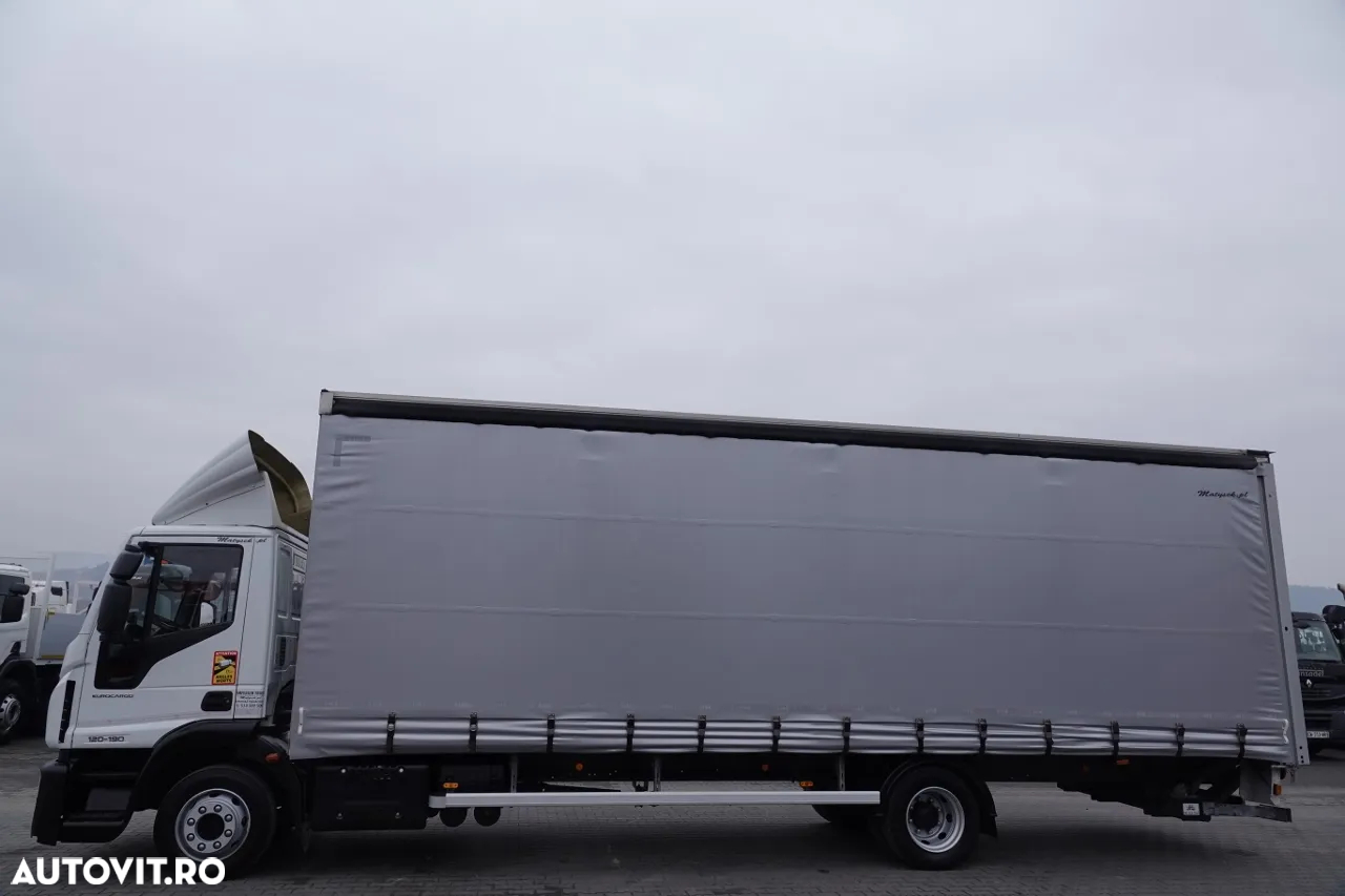 MAN EUROCARGO / 12. 190 / PERDEA - 8,5 m / SOLO / RIDIFICĂTOR / CONTRACTUL DE SERVICE POST / EURO 6 - 8