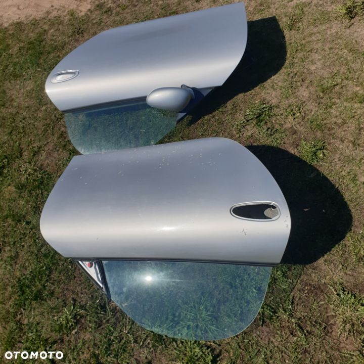 PORSCHE BOXTER 986 911 996 DRZWI LEWE SREBRNE KOMPLETNE - 2