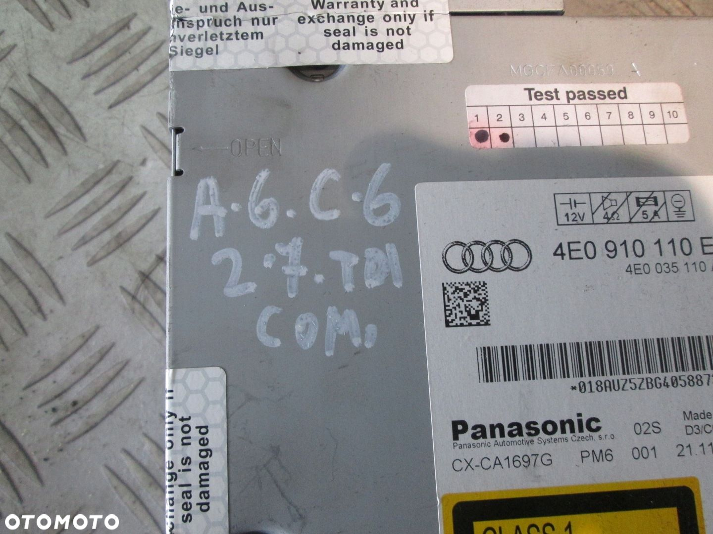 ZMIENIARKA PŁYT CD CHANGER AUDI S6 C6 A6 04-11 4E0035110A - 2