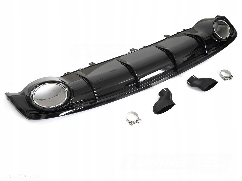 Dyfuzor Zderzaka Tylnego Audi A7 C7 14-18 Rs Style Black Podwójny Wydech - 1