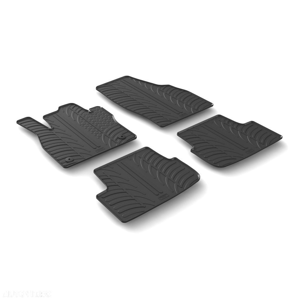 Set covorase auto din cauciuc Seat Ibiza 06.2017-, Seat Arona 11.2017- (5 usi, Manual), Skoda Fabia IV Hatchback 12.2021- (Manual), Negru, Gledring, 4 buc. - 1