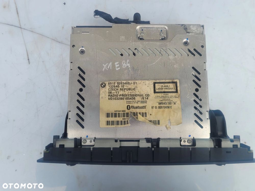 RADIOODTWARZACZ PROFESSIONAL CD BMW E81 E82 E88 E89 X1 E84 9263468 - 2