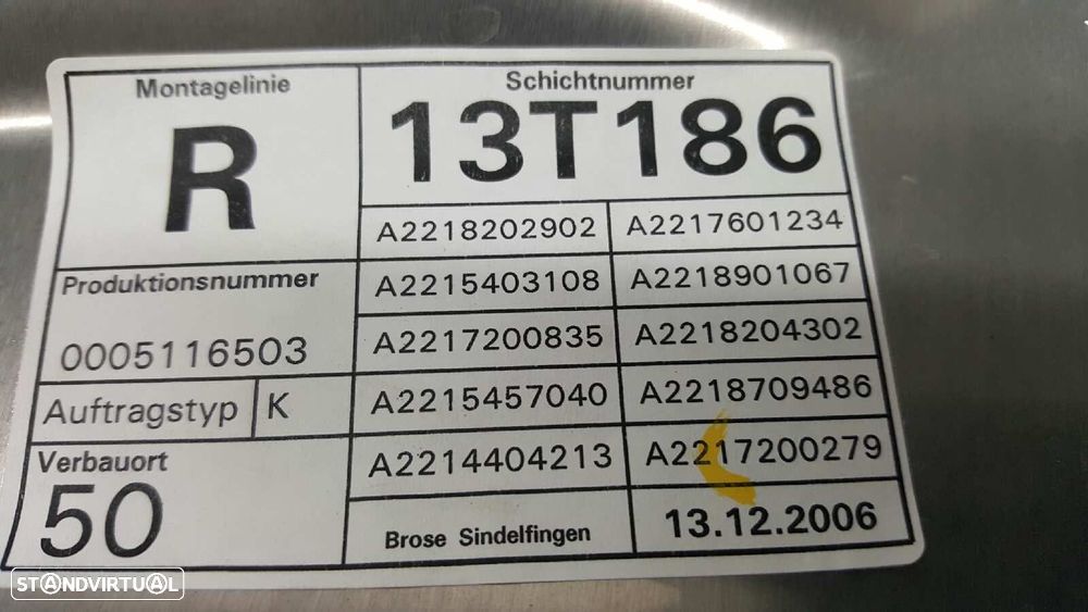 ELEVADOR FRENTE DIREITO MERCEDES CLASE S (W221) BERLINA 320 / 350 CDI 4-MATIC (2... - 4