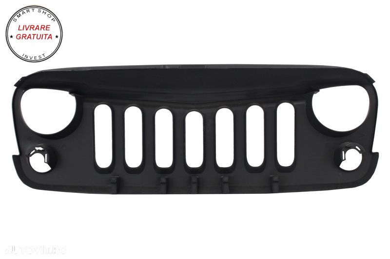 Grila Frontala cu Faruri LED CREE Angel Eye si Semnalizari compatibile cu Jeep Wra- livrare gratuita - 5