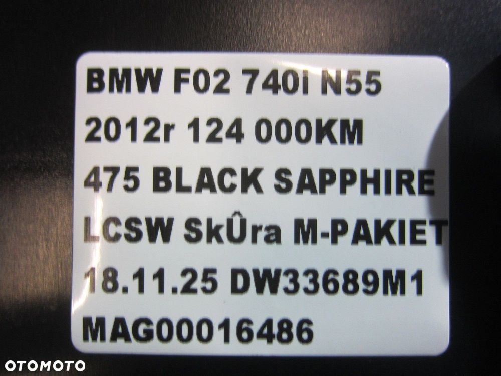 BMW 7 F02 F01 F04 SCHOWEK MAŁY KIEROWCY 9183126 51459183126 - 7