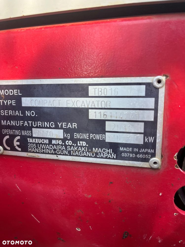 Takeuchi TB016 - 15