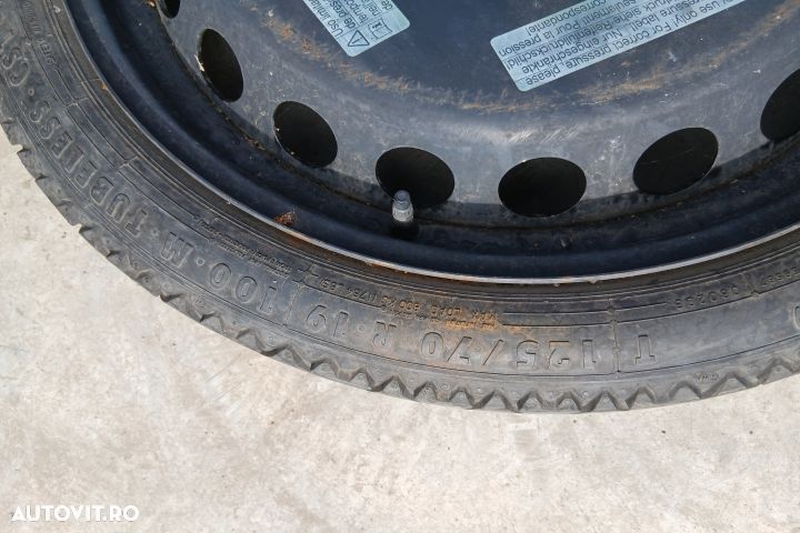 Roata de rezerva slim R19 8K0601027D 4.00BX19H2 ET29 125/70  R19 8K06 - 3