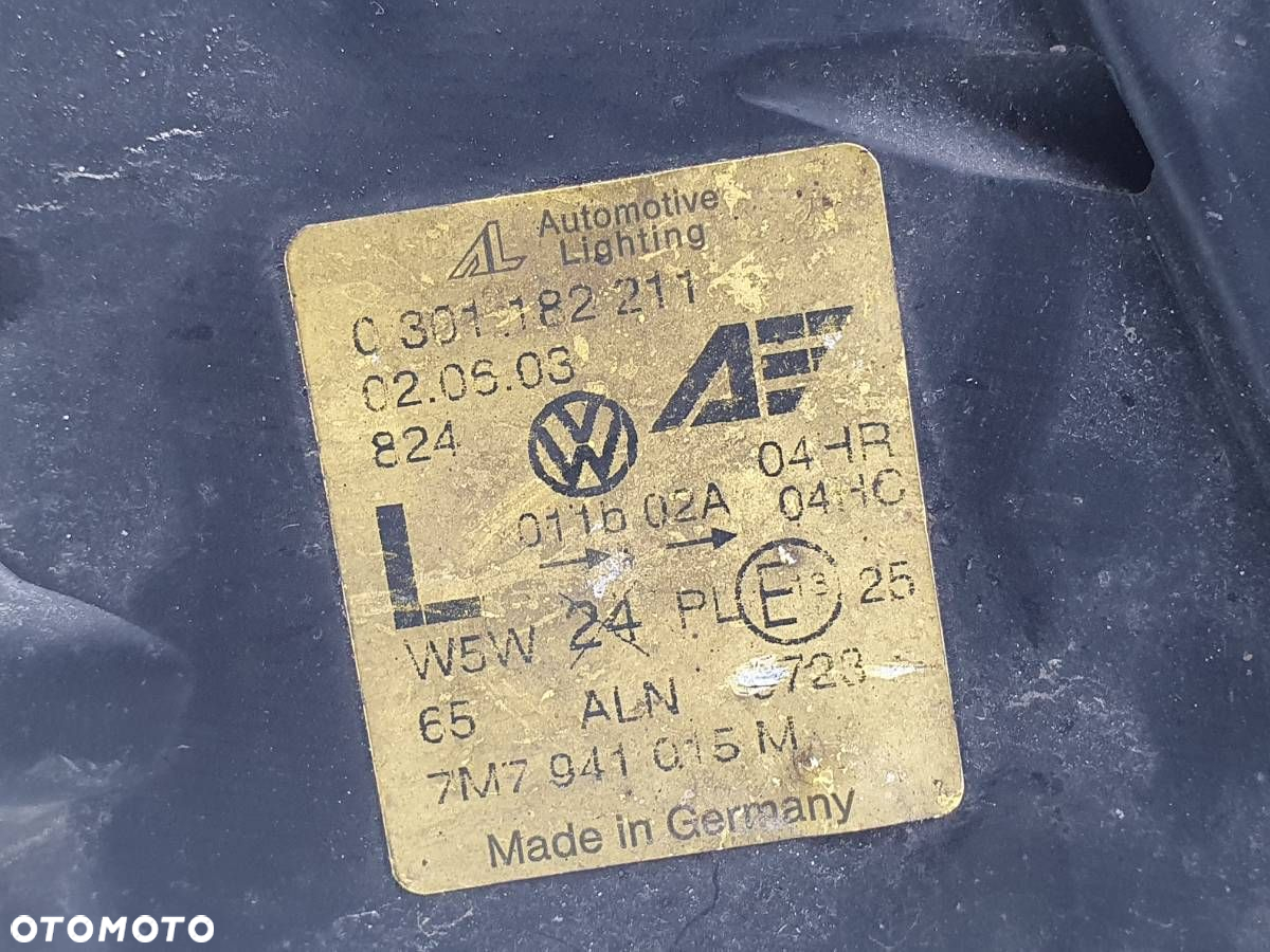 LAMPA PRZÓD PRZEDNIA LEWA SEAT ALHAMBRA I SHARAN EU 7M7941015M 0301182211 - 8