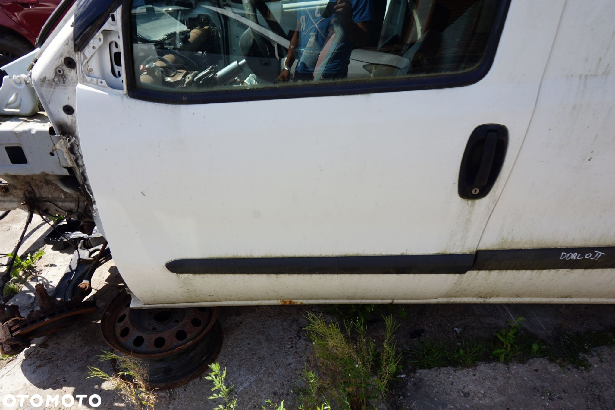 DRZWI PRZEDNIE LEWE DOBLO II   BIALY FIAT 2010-2014 - 2