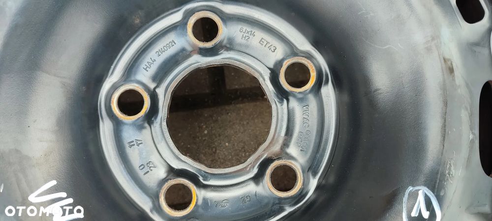 FELGI STALOWE 5x100 6Jx14 CALI ET43 VW SEAT SKODA KOMPLET 4 SZTUKI - 6