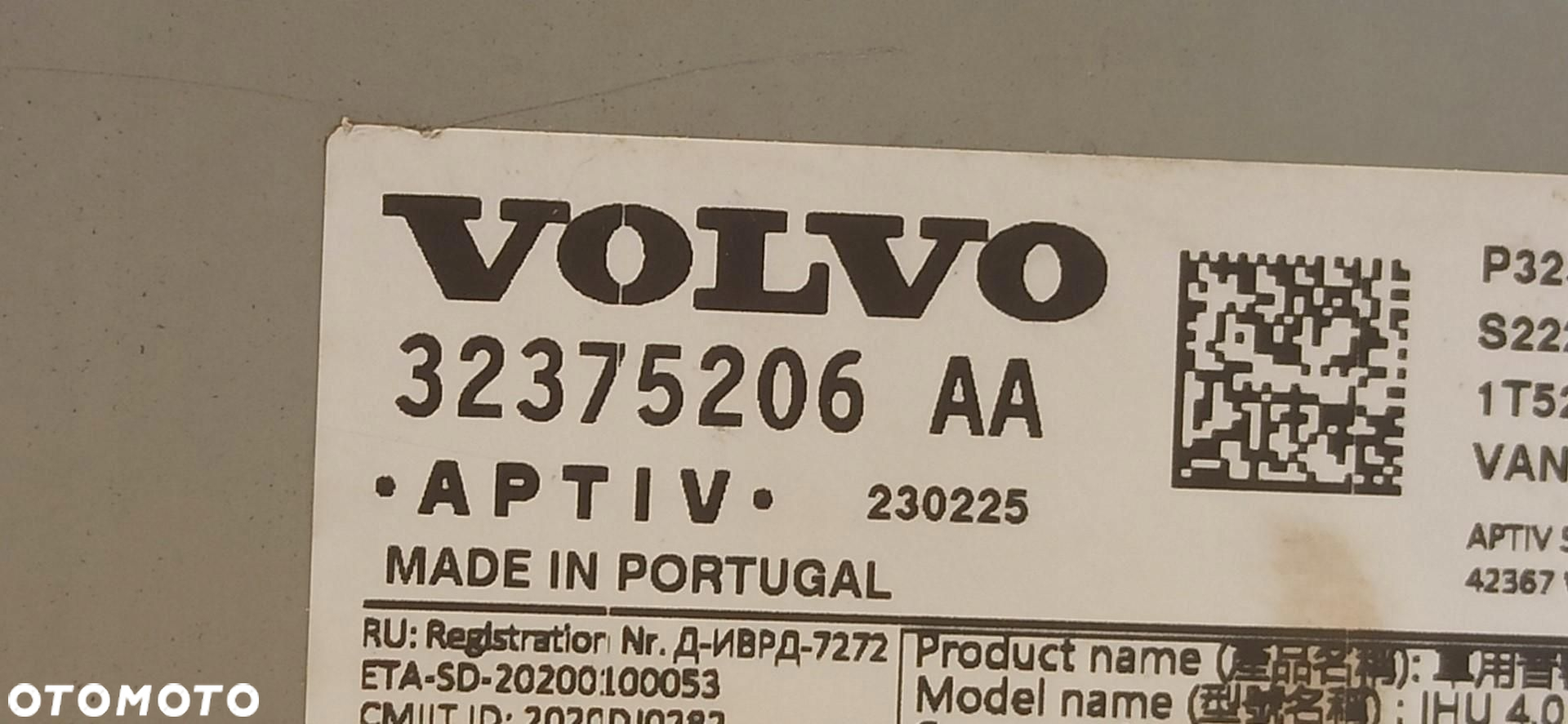 VOLVO XC40 RADIO NAWIGACJA 32375206 - 4