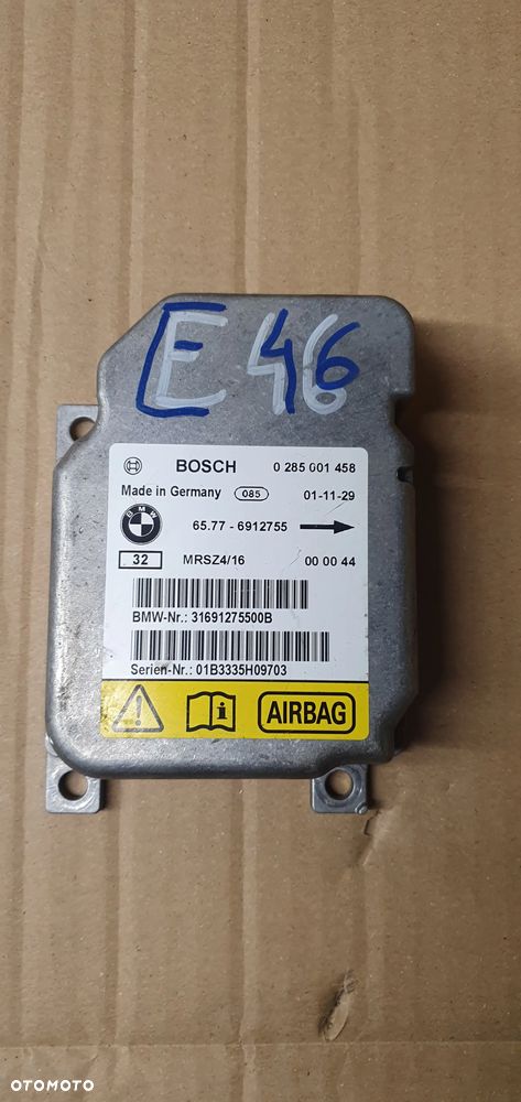 Moduł Sensor Airbag Poduszek BMW 3 E46 6912755 - 1