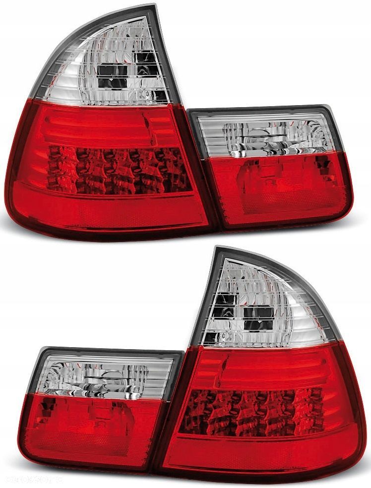 Lampy tyl kpl 4szt Led Diodowe Tuning Red White Bmw 3 e46 Kombi Turing - 1