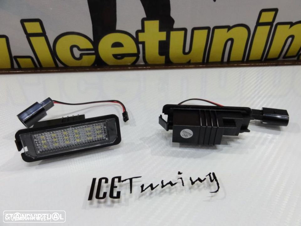 Suporte De Lâmpada De Matricula Com Led Branco Para Audi TT 8N 2-doors 1999-2006, VW EOS, Golf 4, 5, 6, 7, Lupo, Passat 3C, CC, Polo 6N2, 9N,9N3, Beetle, Passat B6, B7, Phaeton, Scirocco, Seat Altea, Exeo, Exeo ST, Ibiza 6J, Leon 1P, Skoda Superb 3T 4-drs Sedan 2008, Porsche Carrera GT, 911 Carrera 996, 997, GT2, GT3, Boxster 987, Cayene 9PA, Cayman 987C. - 7