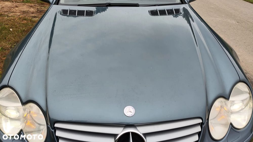 MASKA ZDERZAK ATRAPA GRILL BŁOTNIK LEWY PRAWY PAS PRZEDNI WZMOCNIENIE CHŁODNICE WENTYLATOR SPRYSKIWACZE LAMPY BI-XENON XENON PRZÓD KOMPLETNY ORYGINALNY LAKIER C946 946 DO ZAŁOŻENIA W KOLOR MERCEDES SL R230 W230 SL500 - 2