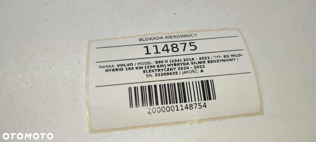 BLOKADA KOLUMNY KIEROWNICZEJ KIEROWNICY VOLVO S90 II 32269635 - 4