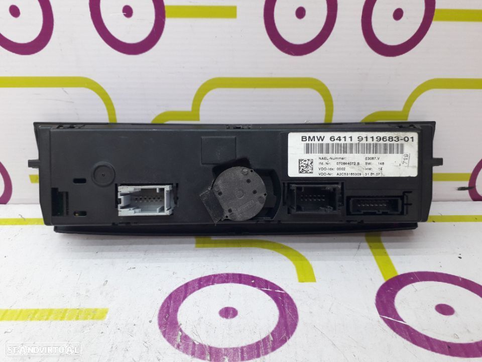 Comando Chauffage / AC BMW 118 D 2.0 122 Cv de 2007 - Ref: 6411911968301 - NO310010 - 2