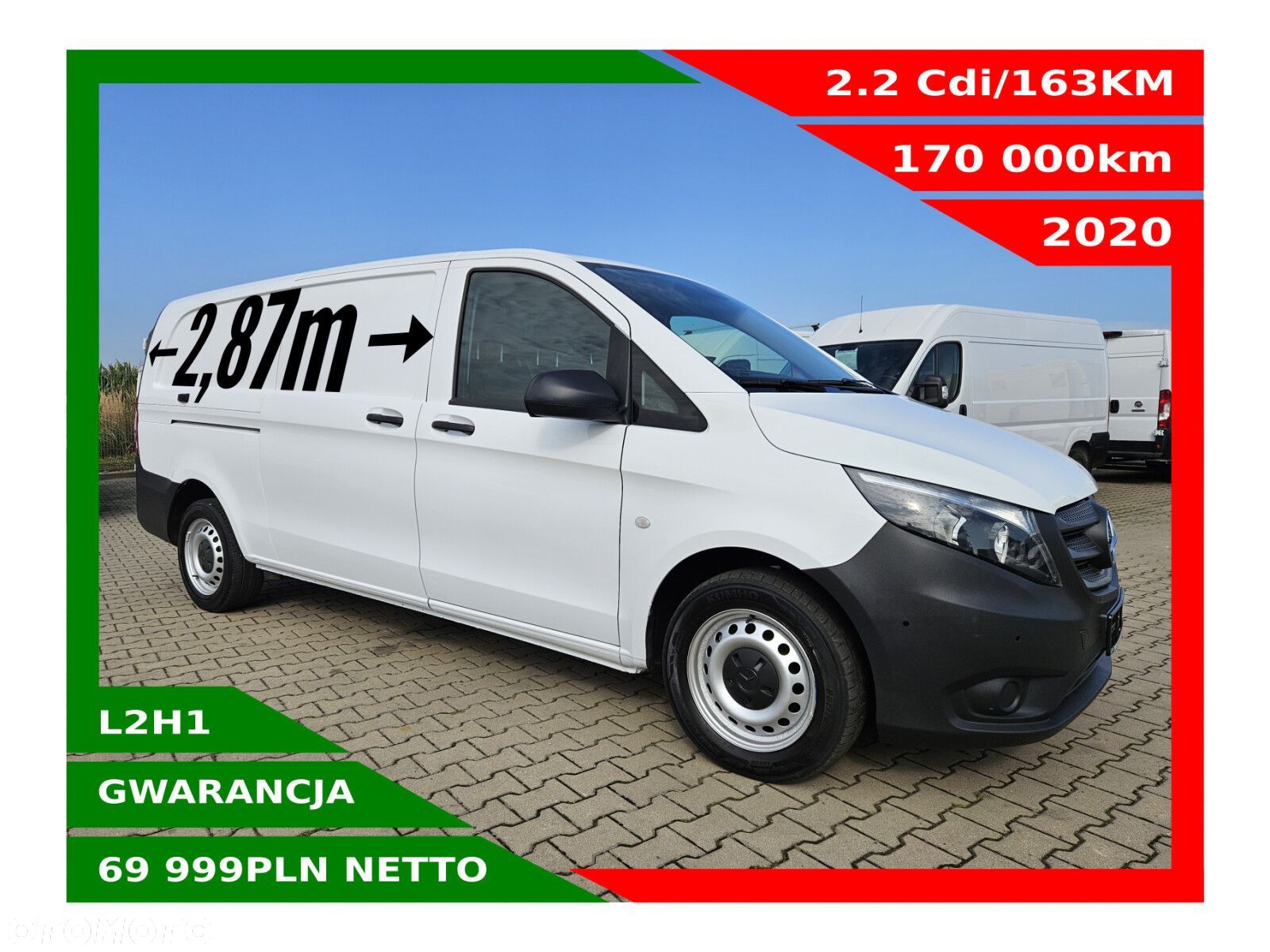 Mercedes-Benz vito L2H1 *69999zł NETTO* 2.2Cdi/163KM - 1