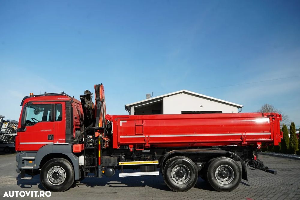MAN TGS 33.400 / 6x4 / BASCUNĂ CU 2 LATE / BASCUNĂ HIDROBRATĂ + HDS PALFINGER PK 15500 / PILOT / MANUALĂ - 9