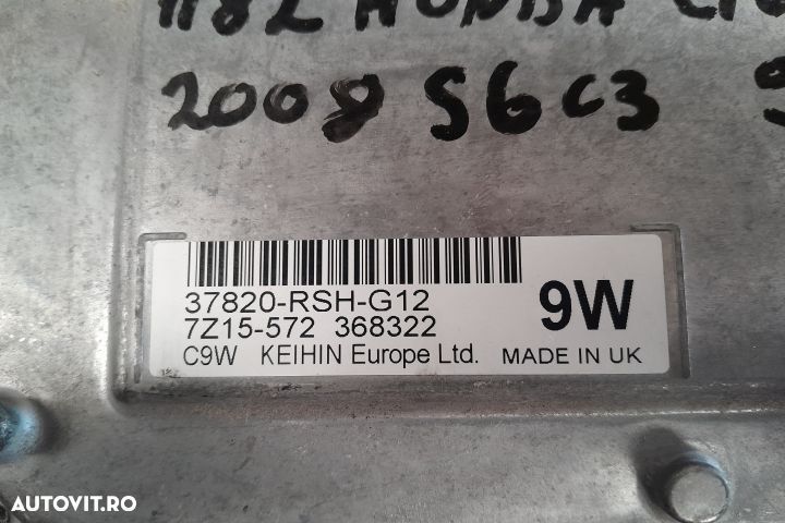 Calculator motor ECU 37820-RSH-G12 37820-RSH-G12 Honda Civic 8 [2005 - 2