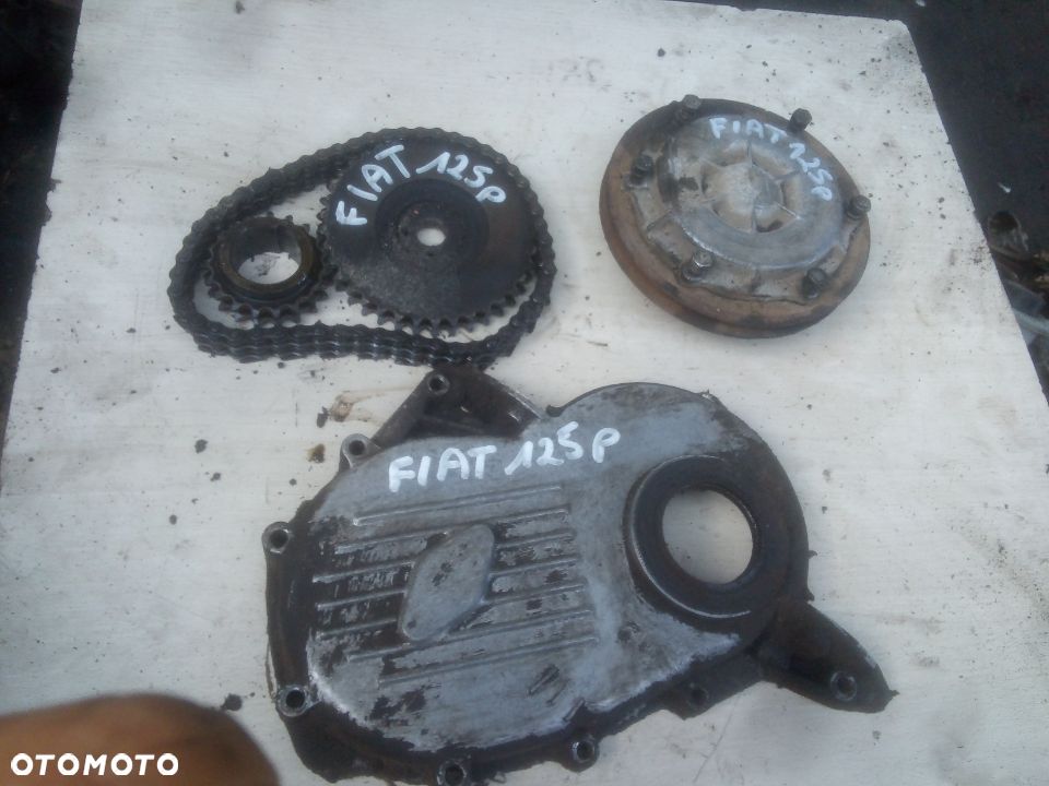 Fiat 125p koło pasowe wału rozrządu łańcuch obudowa osłona - 1