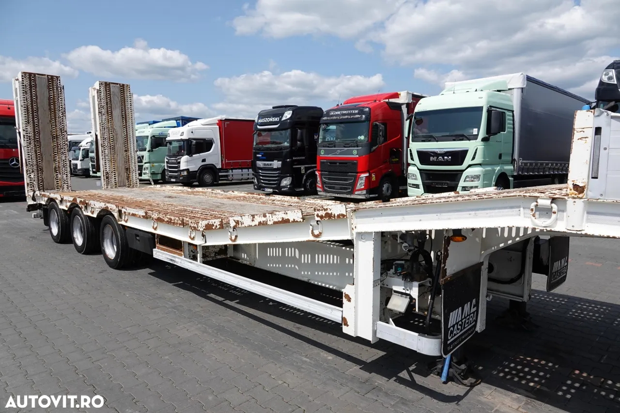 Castera REMORCĂ CASTERA / LOW LOADER / 13,4 M / PLATFORMĂ HIDRAULICĂ / RAMPE HIDRAULICE / AXIE DE DIRECȚIE / TROLIU - 9