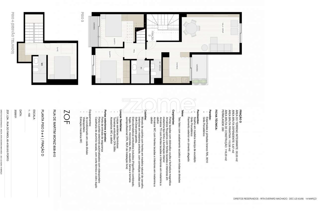 Apartamento T3 Duplex novo, em Aldoar. - Grande imagem: 3/15