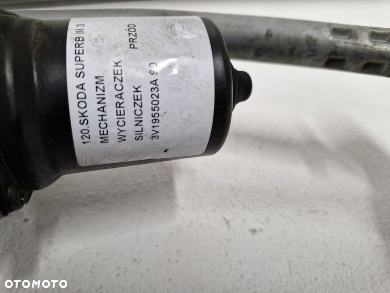 SKODA SUPERB 3 III MECHANIZM WYCIERACZEK SILNICZEK PRZÓD PRZEDNI 3V1955023A - 6
