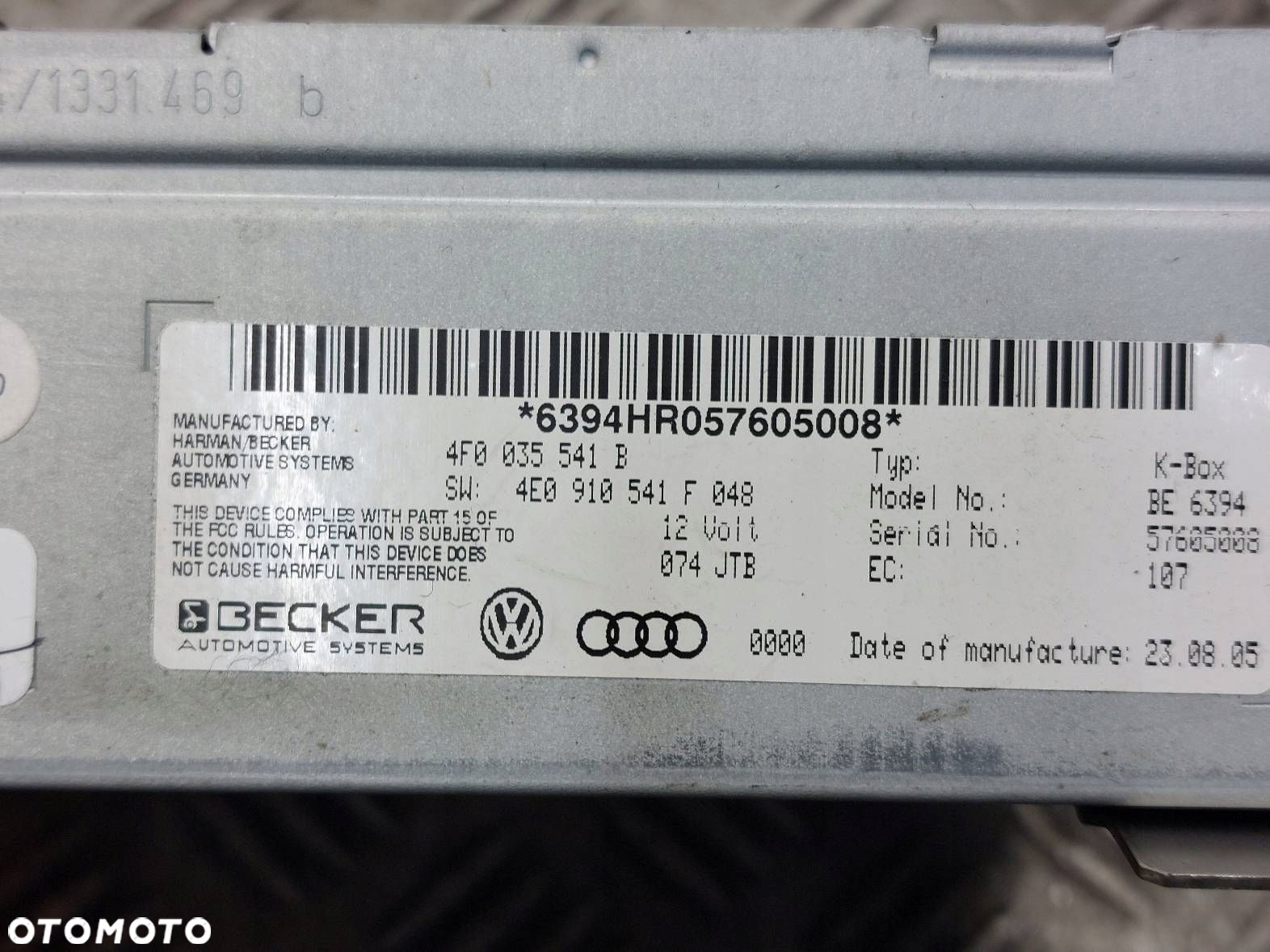 WZMACNIACZ RADIA AUDI A6 C6 4F0035541B - 3