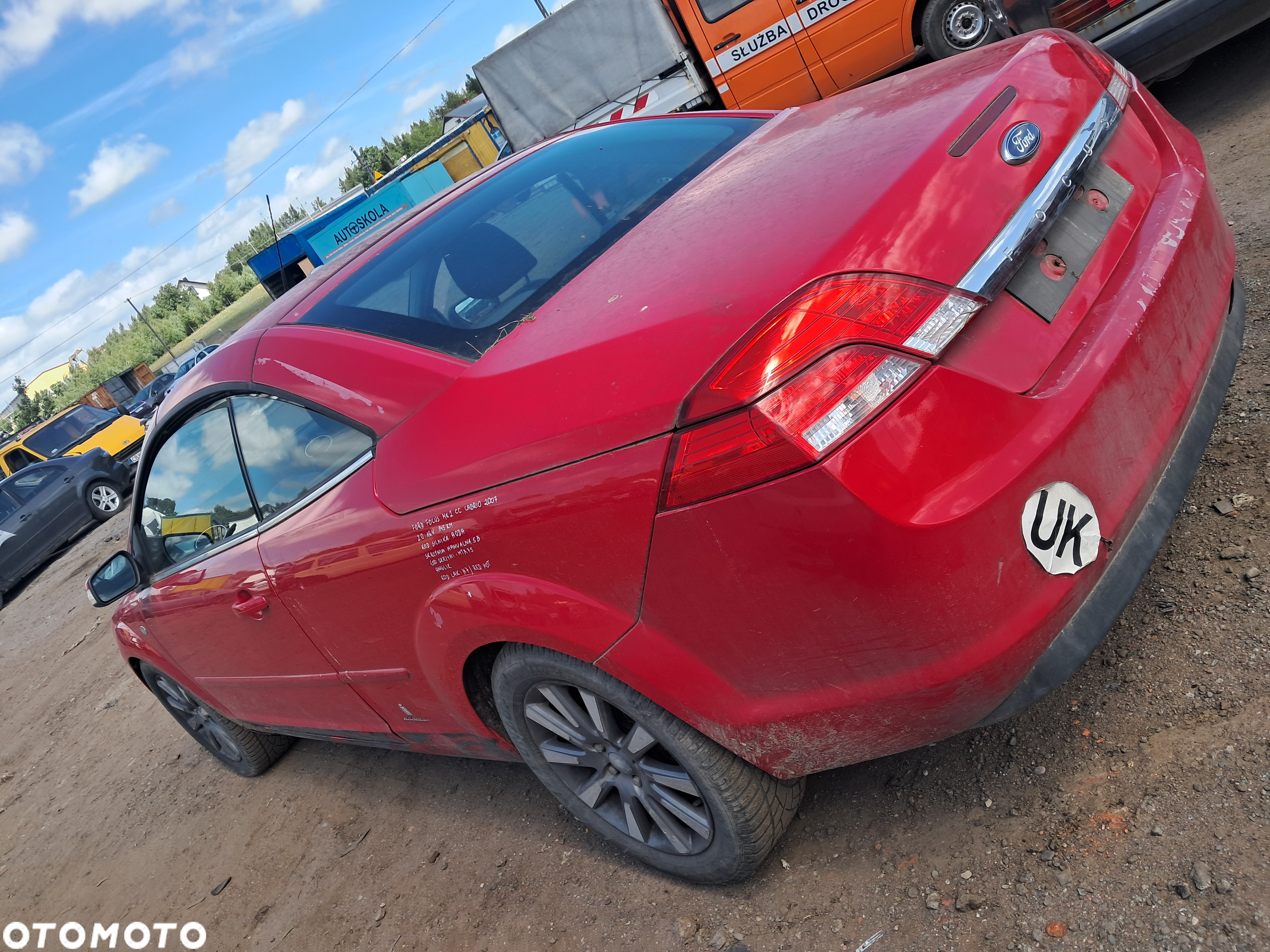DAWCA CZĘŚCI FORD FOCUS MK2 CC CABRIO 2007 2.0 16V AODA KL H7 - 2