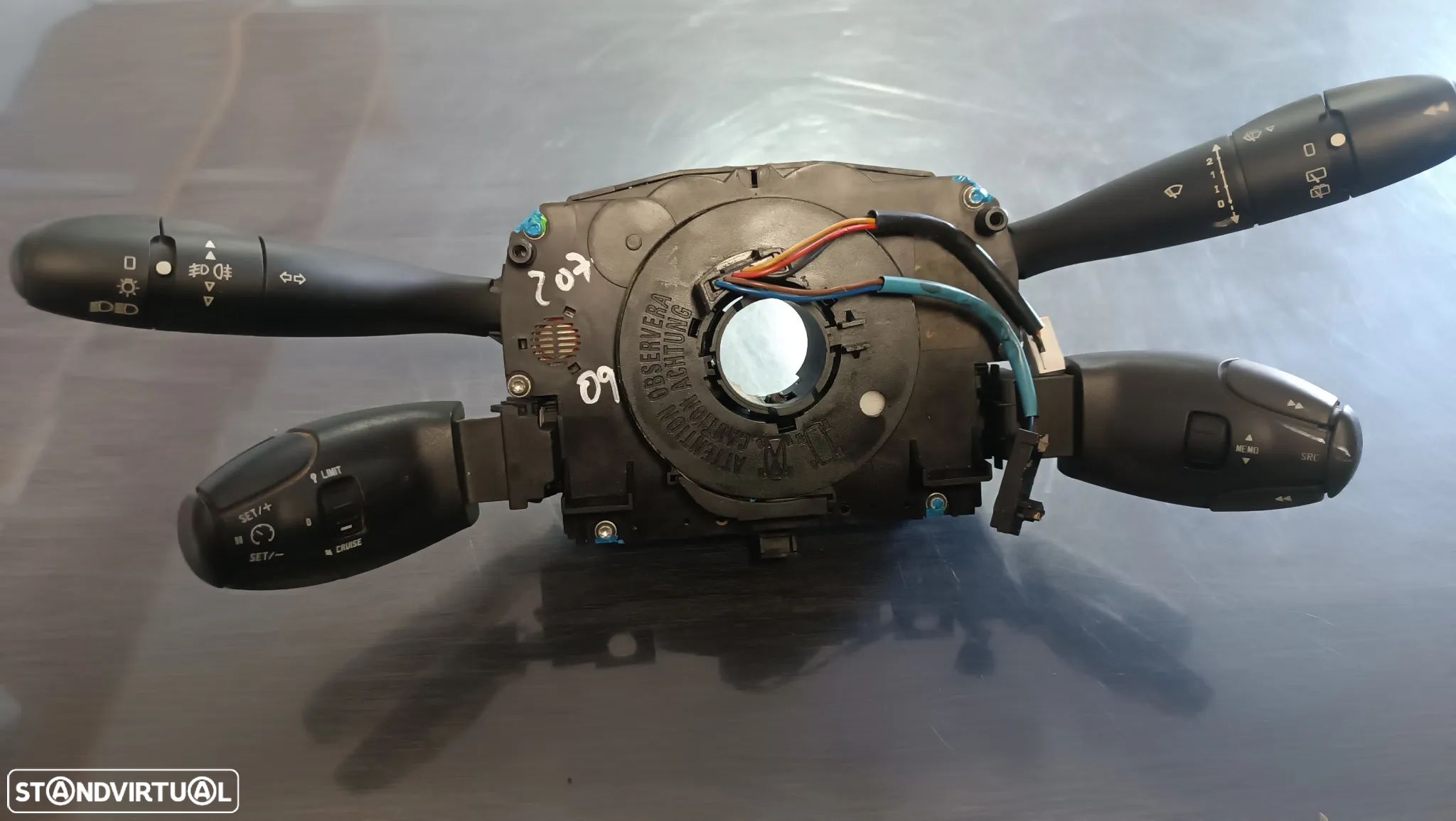 COMUTADOR LUZES / PISCAS / FITA AIRBAG PEUGEOT 207 96661300XT - 1