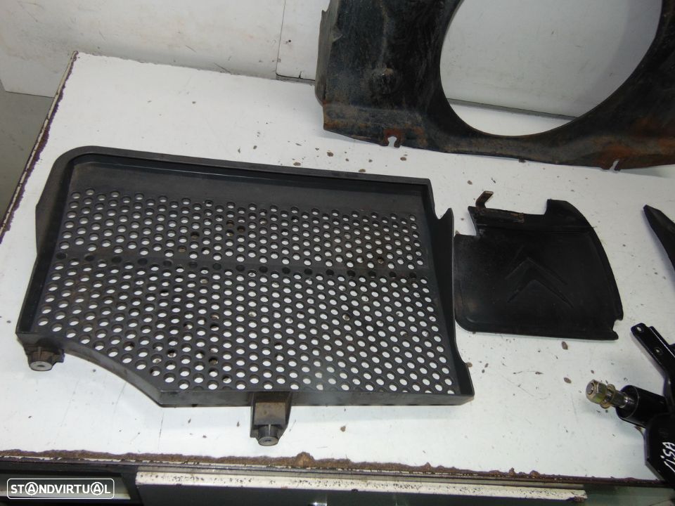 Citroen visa club frente de chapa onde leva o fecho de capot e + peças - 4