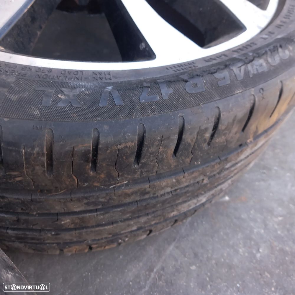 Jantes fiat tipo com pneus 225 45 17 ( tem  um par de pneus bons ) - 6