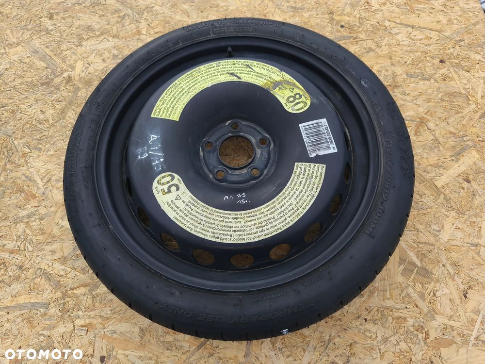 KOŁO DOJAZDOWE ZAPASOWE 125/70R19 VOLKSWAGEN AUDI 5X112 19 CALI 8W0601027 - 1