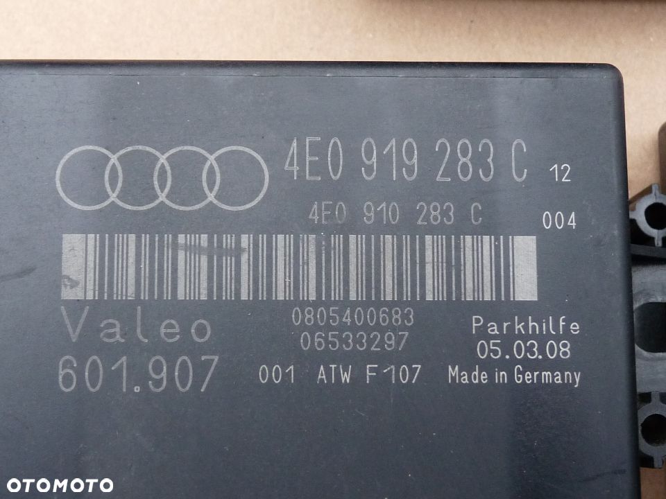 AUDI A8 D3 MODUŁ PARKOWANIA PDC STEROWNIK 4E0919283C - 2