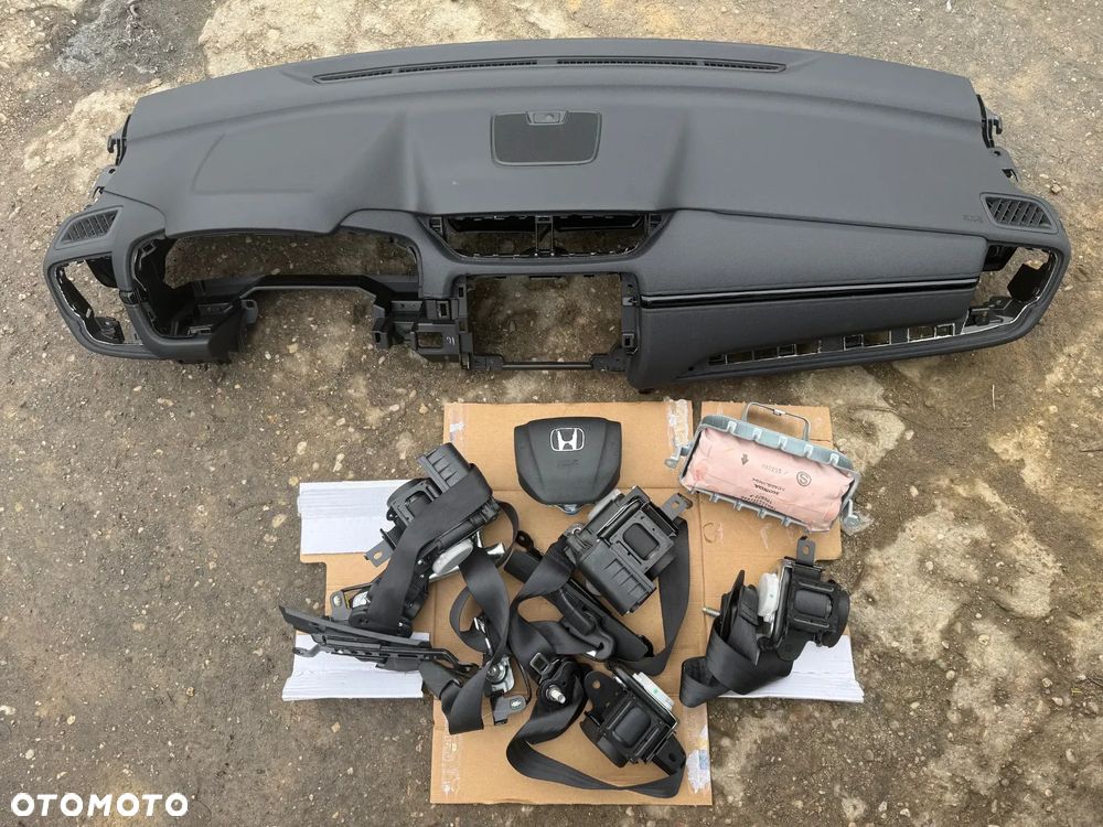 HONDA CRV V 5 DESKA KONSOLA KOKPIT PULPIT PÓŁKA PARAPET PODUSZKI AIRBAG AIR BAG PASY PAS NIĆ SZYTA SKÓRA