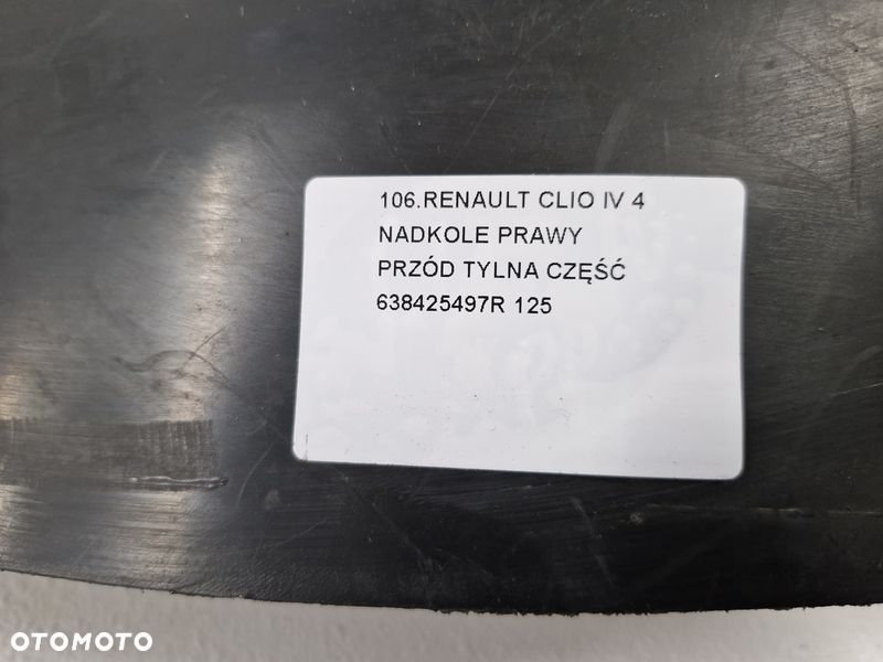 renault clio 4 iv nadkole prawy przód prawe przednie tylna część 638425497r - 3
